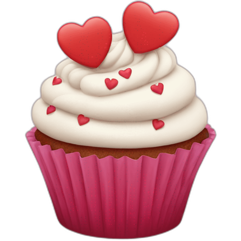 Happy Valentine’s Day cupcake emoji