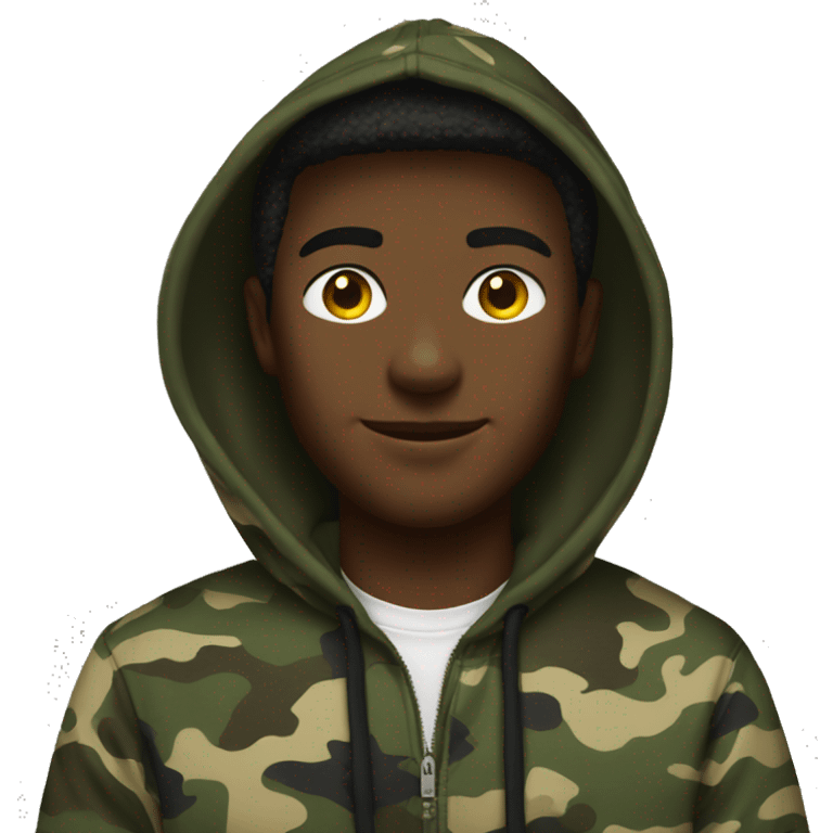 abercrombie camo hoodie emoji