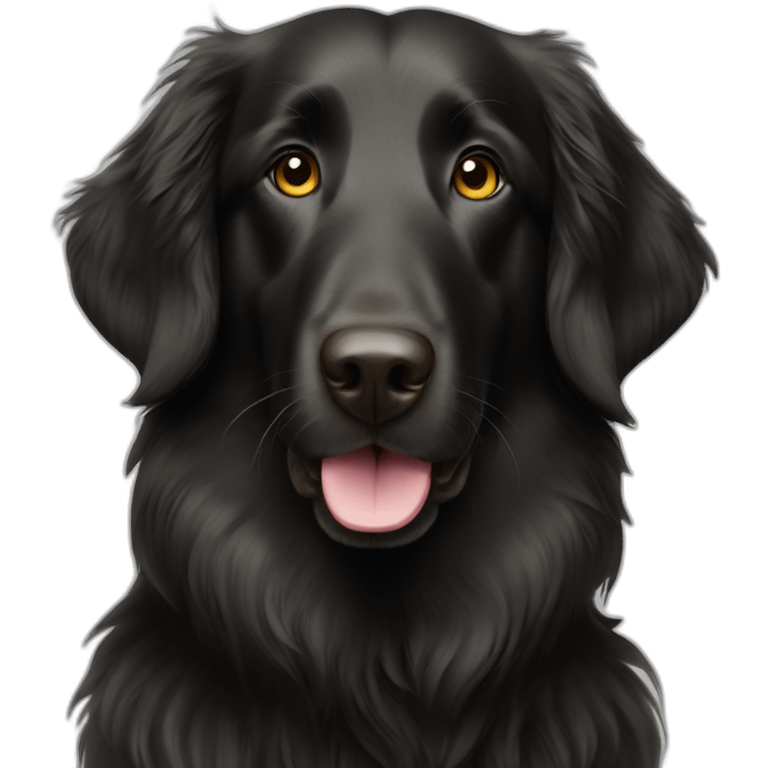 mousa flat coated retriever emoji