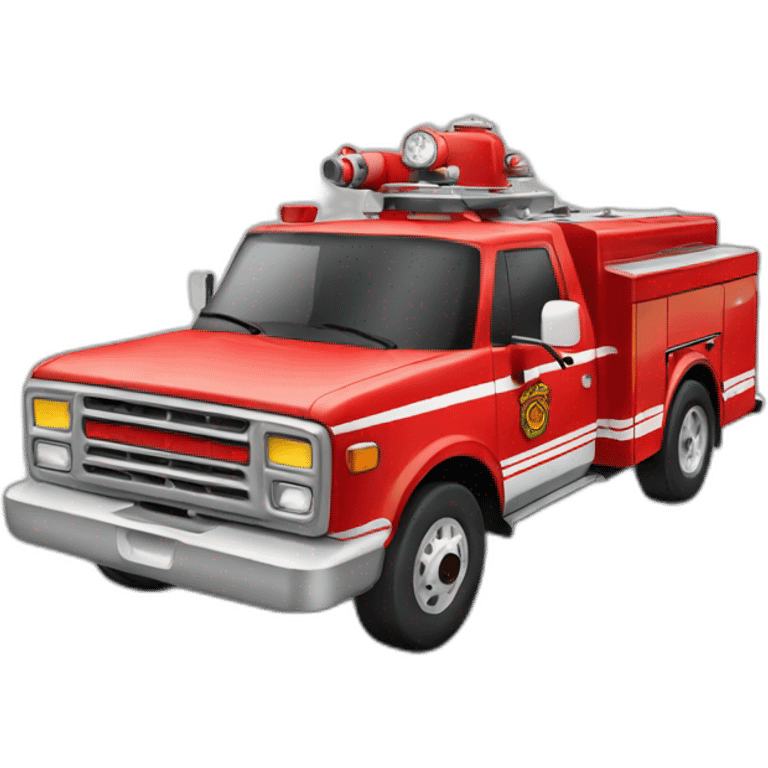 Fire fighter car emoji