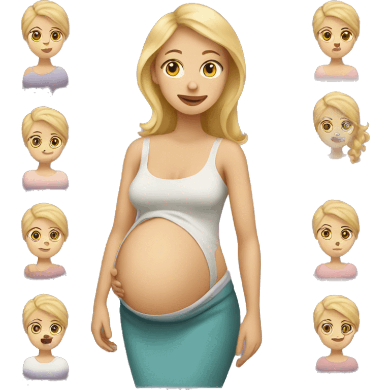 Pregnancy blonde women  emoji