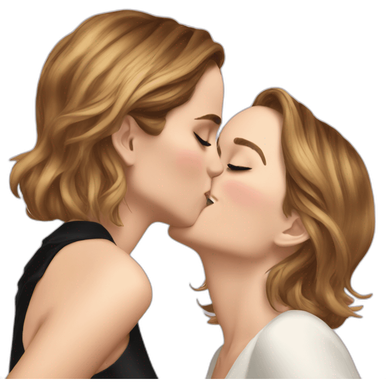 Emma Watson kissing Taylor swift emoji