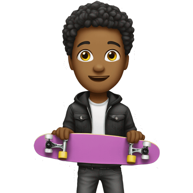 Singer with a skateboard  emoji